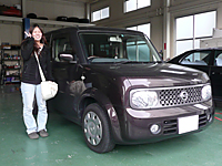 鈑金塗装：日産 キューブ